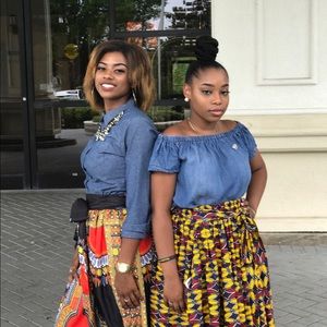 Denim off the shoulder top